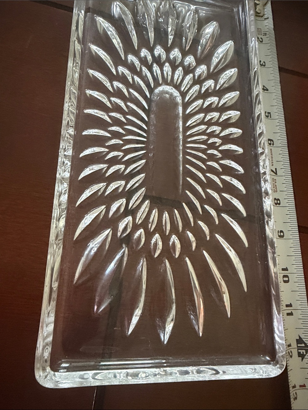 Nachtmann Crystal rectangular tray in the Orion pattern - Picture 2 of 4